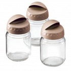 Petits pots de conservation en verre x3