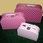 Valise Rose à pois moyenne