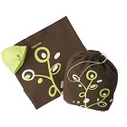 Echarpe à nouer 100% bio choco vert