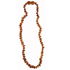 Collier d'ambre boules dark cognac