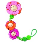 Attache sucette fleurs 