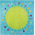 Tapis planète fleurie