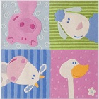 Tapis quatuor d'animaux