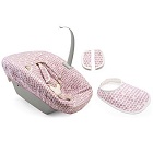 Housse newborn set pois prune