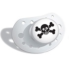 Sucette petit pirate blanche