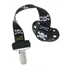Attache sucette pirate noir