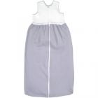 Gigoteuse polaire 120 cm Gris Clair / Blanc