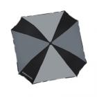 Ombrelle carrée noir gris