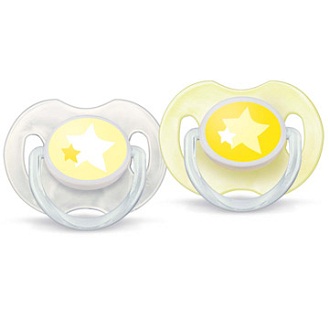 2 sucettes nuit 3-6 mois