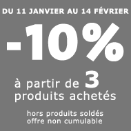 10% de remise à partir de 3 produits achetés