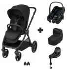 Poussette trio Oxford + Siège auto Pebble S + nacelle Sense Black + base Family Fix S