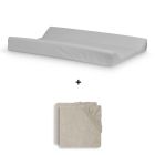 Pack matelas à langer 50 x 70 cm avec 2 housses éponge Nougat