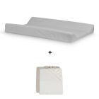 Pack matelas à langer 50 x 70 cm avec 2 housses éponge Ivoire et Nougat