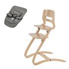 Pack Chaise haute Leander Louie Hêtre + Newborn Set Gris