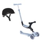 Pack Trottinette évolutive Go Up Bleu Cassis + Casque enfant XS/XS Noir