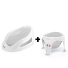 Transat de bain gris et anneau de bain gris