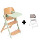 Chaise haute Meraviglia Olive + Coussin de siège Meraviglia sandshell