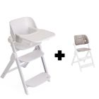 Chaise Haute Meraviglia Milk + Coussin de siège Meraviglia sandshell