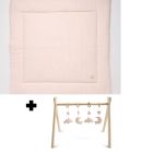 Tapis de parc et arche d'éveil avec jouets uni pétale