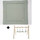 Tapis de parc et arche d'éveil avec jouets Sauge