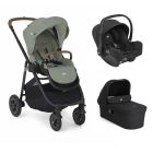 Poussette trio Versatrax Laurel + siège auto i-Snug 2 Raven + nacelle Ramble XL Raven