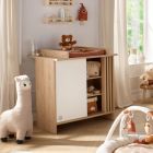 Commode porte et niches Blanche Tokyo avec plan à langer amovible