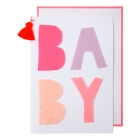 Carte bébé rose