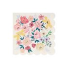 Lot de 16 grandes serviettes English Garden avec dorure