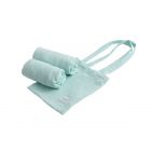 Lot de 2 draps housse ovales pour berceau Aqua