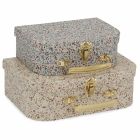 Lot de 2 valisettes - Flowerfield/Louloudi