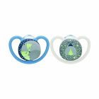 Lot de 2 sucettes 6-18m Space nuit Garçon