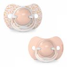 Lot de 2 sucettes symétrique SX pro 6-18 mois Dreams rose