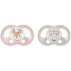 Lot de 2 sucettes Soft Touch 18m + Biche et chat