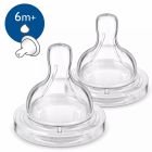 Lot de 2 tétines Classic 6 mois + / Liquide épais