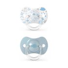 Lot de 2 sucettes symétriques SX Pro 0-6 mois Memories bleu