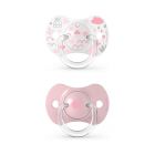 Lot de 2 sucettes symétriques SX Pro 0-6 mois Memories rose