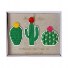 Lot de 3 broches enfant Cactus
