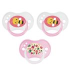 Lot de 3 Sucettes Jour / Nuit Silicone 6-18m  Fille