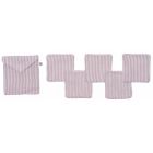 Lot lingettes lavables et pochette rayées galet