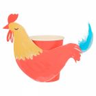 Lot de 8 gobelets Coq À la Ferme