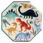 Lot de 8 grandes assiettes Royaume des Dinosaures
