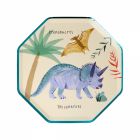 Lot de 8 petites assiettes Royaume des dinosaures