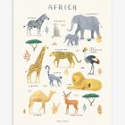 Affiche enfant - Animaux d'Afrique 30 x 40 cm
