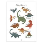 Affiche enfant - Dinosaures 30 x 40 cm