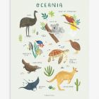 Affiche enfant - Animaux Océanie 30 x 40 cm