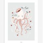 Affiche enfant - La pieuvre 30 x 40 cm