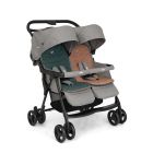 Poussette double Aire Twin Pebble gris