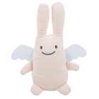 Peluche musicale Ange Lapin 24cm Rose poudré