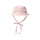 Chapeau anti UV Carreaux orange - 0-1 an