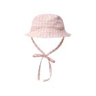 Chapeau anti UV Carreaux orange - 2-4 ans